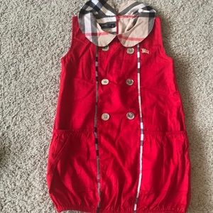 BURBERRY London girls red sleeveless top,sz.11!
